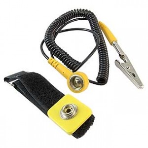 CT-511B, Антистатический браслет  со шнуром заземления, зажимом "крокодил" и гибкой, регулируемой по размеру запястья манжетой на застежке-липучке