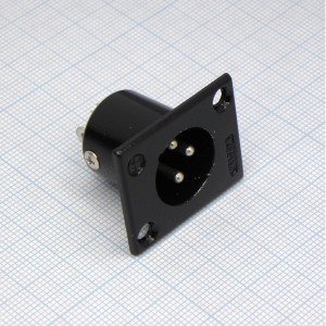 CANNON 31 3M, Аудио разъём XLR - вилка приборная, 3 контакта, цвет - чёрный