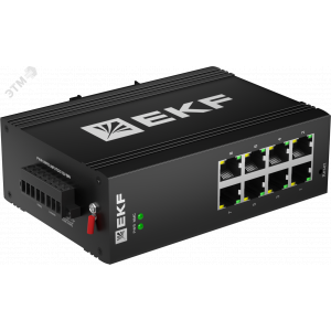 Промышленный управляемый коммутатор уровня L2 ML2-8GT, 8 портов 10/100/1000Base-T(X) RJ45, монтаж на динрейку TSX EKF [TSX-ML2-8GT]