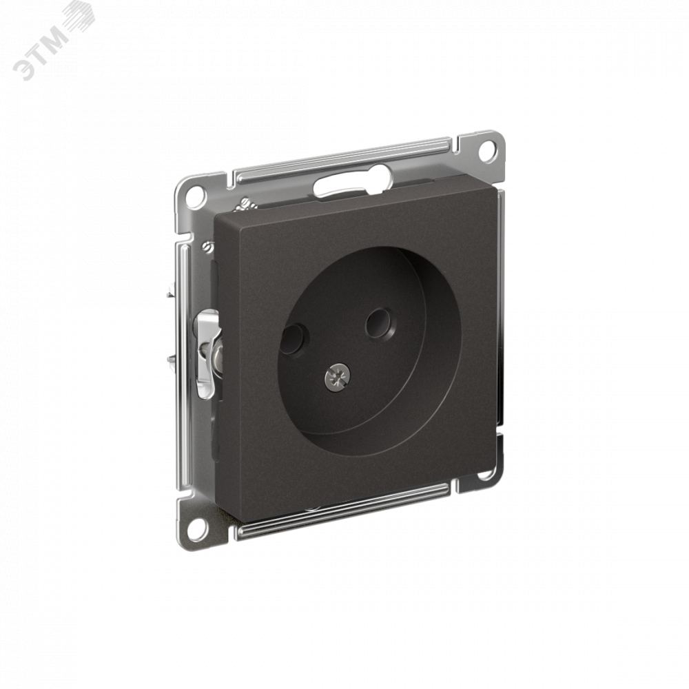 Изображение товара Розетка AtlasDesign 16А без заземления и шторок черная