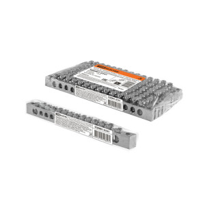 Шина "N" нулевая 6х9мм 14/2 (14 групп/крепеж по краям) никелированная инд. стикер SQ0801-0341