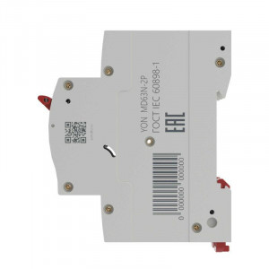 Автоматический выключатель модульный YON MD63N 2P 10A C 6kA MD63N-2PC10