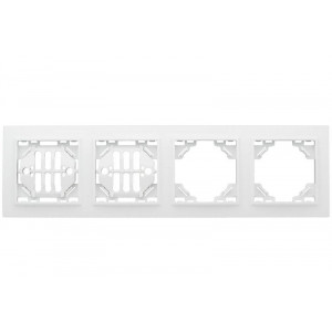 Рамка 4-м Минск горизонтальная бел. Basic ERM-G-304-10