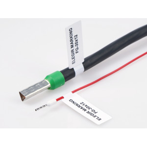 Маркировочный флажок FG-30х12-W белый (уп. 500 шт.), Маркировочный флажок для проводов и кабелей, длина 30 мм, ширина 12 мм, цвет белый, для принтера: RT200, RT230, в упаковке 500 маркеров