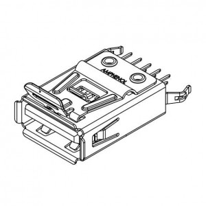 LUSB-3593-00, USB-коннекторы Lockable USB3.0 Type A, Vertical