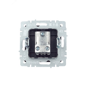 BRITE Розетка TV проходная РТВ10-0-БрТБ темная бронза BR-A10-P-K45