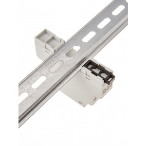 1M-51, Пластиковый модульный корпус для установки на DIN-рейку 35мм, мат.: ABS-UL-94V0, цвет: светло-серый RAL7035. Под клеммные блоки шаг 5.00мм.