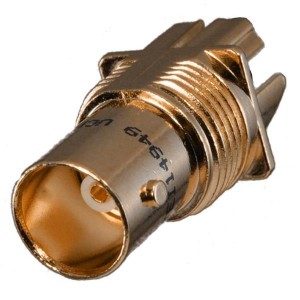 UCBBJE20-3, РЧ соединители / Коаксиальные соединители BNC Blkhd Jack 75Ohm .084 Board Edge Mnt