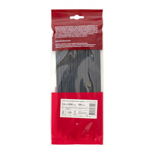 Хомут P6.6 3.6х200 FlexLock стандартный черн. (уп.100шт) PROxima plc-fl-ctsb-3.6x200