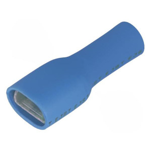 LVDDF2-250A BU (PA)(S) K, Наконечник: плоский; 6,3мм; 0,8мм; "мама"; 1-2,5мм2; обжим