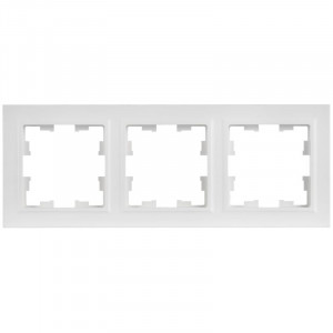 BRITE Рамка 3-местная РУ-3-БрАБ арктический белый IEK BR-M32-K91