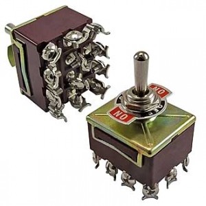 KN3B-403A, Тумблер ON-OFF-ON (12c) 3А 250В