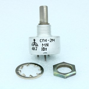 СП4-2Ма 1 А 3-20     4.7К, Резистор переменный подстроечный непроволочный 4.7кОм 1Вт