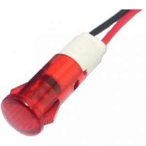 FL1P-10QW-1-R2V, Светодиодные панельные индикаторы LED RED 10MM SNAP 2VAC/DC UL