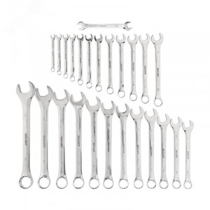 Набор ключей комбинированных 6х32мм, 26 шт, CrV, полированный хром 12-5848