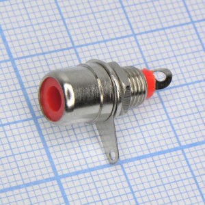 RCA 4010 (2703)R гнездо на блок, RCA гнездо блочное, разъем типа "тюльпан"