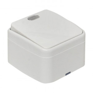 Минск Выключатель 1-клавишный ОП 10А с индикатором белый Basic EGV10-121-10