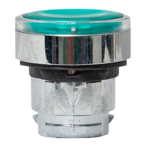 Исполнительный механизм кнопки XB4 зеленый плоский возвратный без фиксации, с подсветкой IP65 EKF XB4BW-G-65