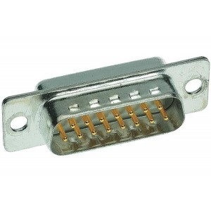 09643217240, Стандартные соединители D-Sub  25P MALE SOLDER CUP 3900 pf/ THRU HOLE