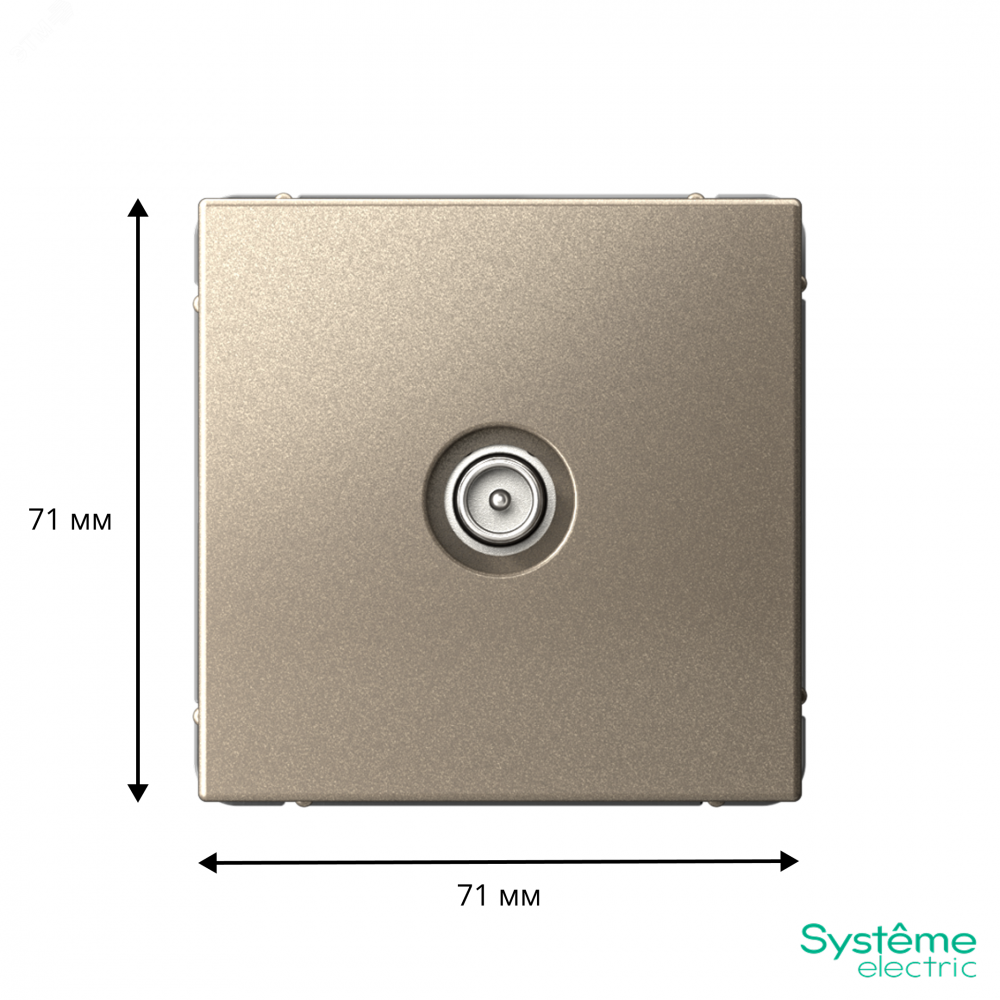 Изображение товара ARTGALLERY TV розетка оконечная 1DB механизм шампань Systeme Electric