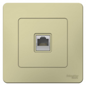 Розетка компьютерная 1-м СП Blanca RJ45 кат.5E беж. SE BLNIS045007