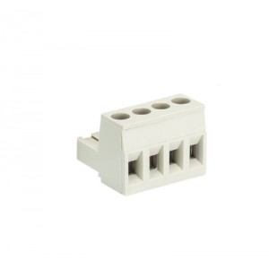 Розетка Wiecon 8113 B / 4, Розеточный разъем, прямой, на кабель, шаг: 5.0 мм, 4 полюса, фиксация провода винтовая, исполнение: с маркировкой, 400V, 12А, цвет: серый