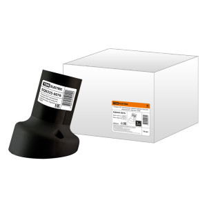 Патрон Е27 настенный, термостойкий пластик, наклонный, черный, SQ0335-0076