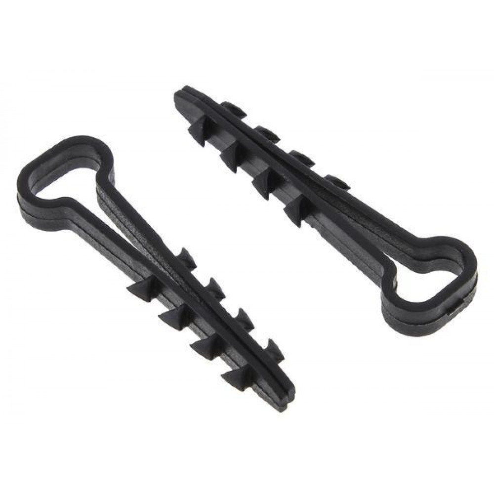 Изображение товара Дюбель-хомут для кабелей 6х12 мм черный 10 шт PROxima plc-cd-6x12b-r