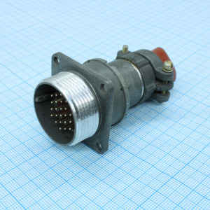 2РМТ27БПН24Ш1В1В, Соединитель  цилиндрический низкочастотный негерметичный