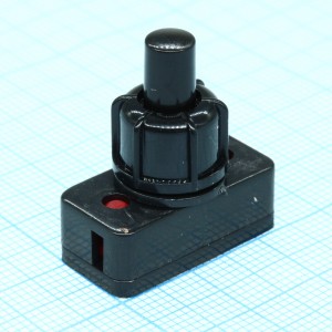 PBS-17A2 черный, Кнопка с фиксацией 1А 250В ON-OFF для настольной лампы М10
