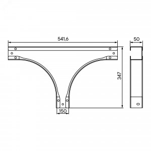 Ответвитель Т-образный 50х150, 1,2 мм, в комплекте с крепежными элементами и соединительными пластинами, необходимыми для монтажа STN515K