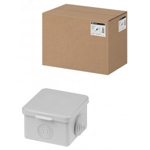 Распаячная коробка ОП 65х65х50мм, крышка, IP54, 4вх. SQ1401-0111