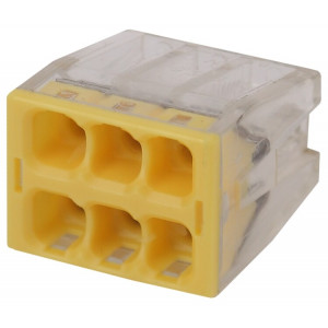NO-224-26 Клемма СМК компактная, серия 206, 6 отверстий, 0,5-2,5 мм2 (упак. 50 шт.) Б0043944