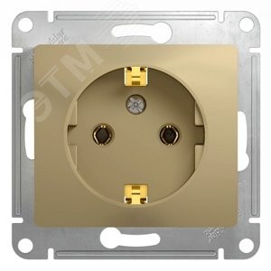 Розетка 1-м СП Glossa 16А IP20 с заземл. механизм титан SE GSL000443