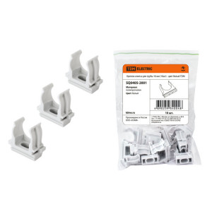 Крепеж-клипса для трубы 16 мм (10шт) - цвет белый SQ0405-2001