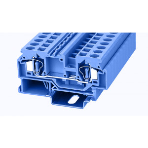 WS6-01P-12-00Z(H), Проходная клемма, тип фиксации провода: пружинный, номинальное сечение: 6 мм кв., 41A, 800V, ширина: 8 мм, цвет: синий, тип монтажа: DIN35
