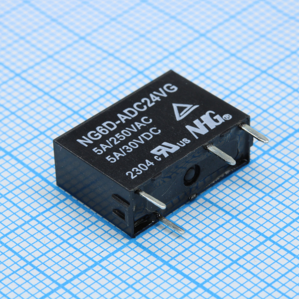 Изображение товара Реле сигнальное NG6DADC24VG 24 В 5А 0.2 Вт одностороннее
