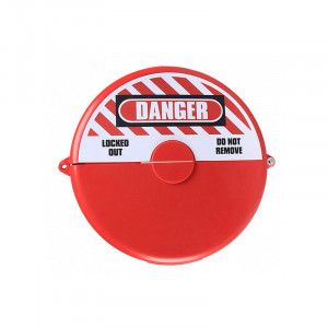 gwrF15, Блокиратор вентилей и задвижек стандартный, ABS-пластик, диаметр маховика – 254-330 мм, диаметр отверстия для шпинделя – 105 мм, 364х405х76 мм, цвет – красный, 1 шт/упак