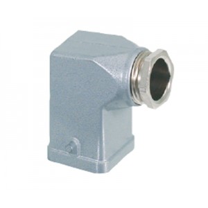 Крышка разъема 76.350.0736.0, Крышка разъема на кабель, типоразмер 3A, без уплотнителя, 1 кабельный ввод M20x1,5, IP54, с боковым расположением, без защелок (упоры для двух защелок), материал корпуса: цинковый сплав