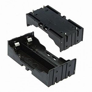 BATTERY HOLDER FOR LI-ION 2X18650, Батарейный отсек с захватом для Li-ion 2X18650, открытый, пайка на плату