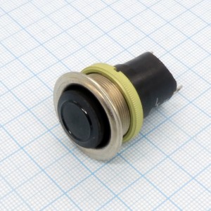 К-2-1   20мм (металл), 1 размыкание, черная кнопка