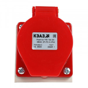 Розетка 115 16А 3P+PE+N 380В AC 6ч IP44 для монтажа на поверхность 222755