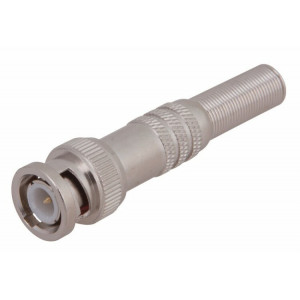 Разъем BNC штекер под пайку с пружиной металл (универсальный) 05-3075