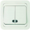 Выключатель 2-кл. СП Mimoza 10А IP20 с подсветкой крем./крем. 25023