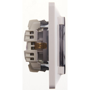 Розетка 1-м СП Glossa 16А IP44 с заземл. защ. шторки с крышкой в сборе бел. SE GSL000148