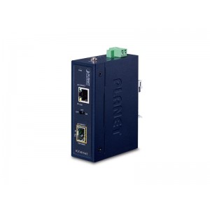IGT-815AT, Медиаконвертер промышленный IP30 10/100/1000T в 100/1000X SFP (-40..75 C) компактный