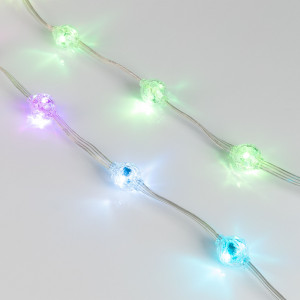 Модуль управляемый SPI-F2-D22 12V RGB (0.65W, IP66, 360 deg) 036776, Управляемый светодиодный модуль SPI, RGB, микросхема 16703, напряжение 12 В, мощность 0.65 Вт, 2 светодиода SMD 3535, угол излучения 360°. Создание медиафасадов, 20 шт на проводе, расстояние между центрами модулей 105 мм, длина провода между модулями 75 м