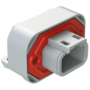 ATM13-3P-BM02, Автомобильные разъемы RA Flng Mnt PCB Rcpt 3POS Gry Gld Cont