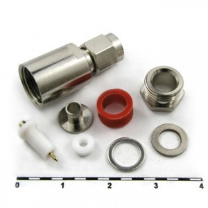 SMA-S58P, Разъём высокочастотный, штекер SMA пайка на кабель RG58