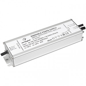 Блок питания ARPV-UH24320A-PFC-DALI-PH (24V, 13.3A, 320W) 025654(1), Диммируемый источник напряжения по протоколу DALI с гальванической развязкой для светодиодных изделий. Входное напряжение 120-240 VAC. Выходные параметры: 24 В, 13.3 А, 320 Вт. Встроенный PFC >0.95. Герметичный алюминиевый корпус IP 67. Рабочая температур
